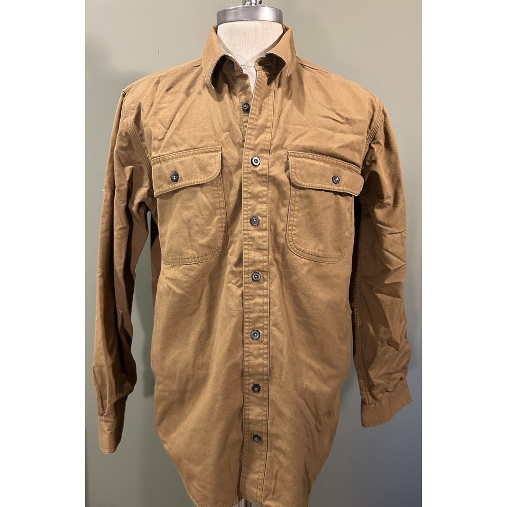 LL BEAN Shacket Hurricane Flannel Lined Overshirt Outdoor Mens Sz Med Workwear